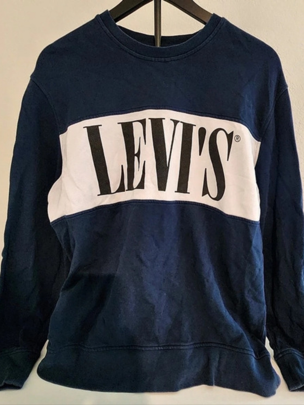 Levi's Logo Colorblock Crewneck Sweatshirt Color Block Sweatshirt Size Medium